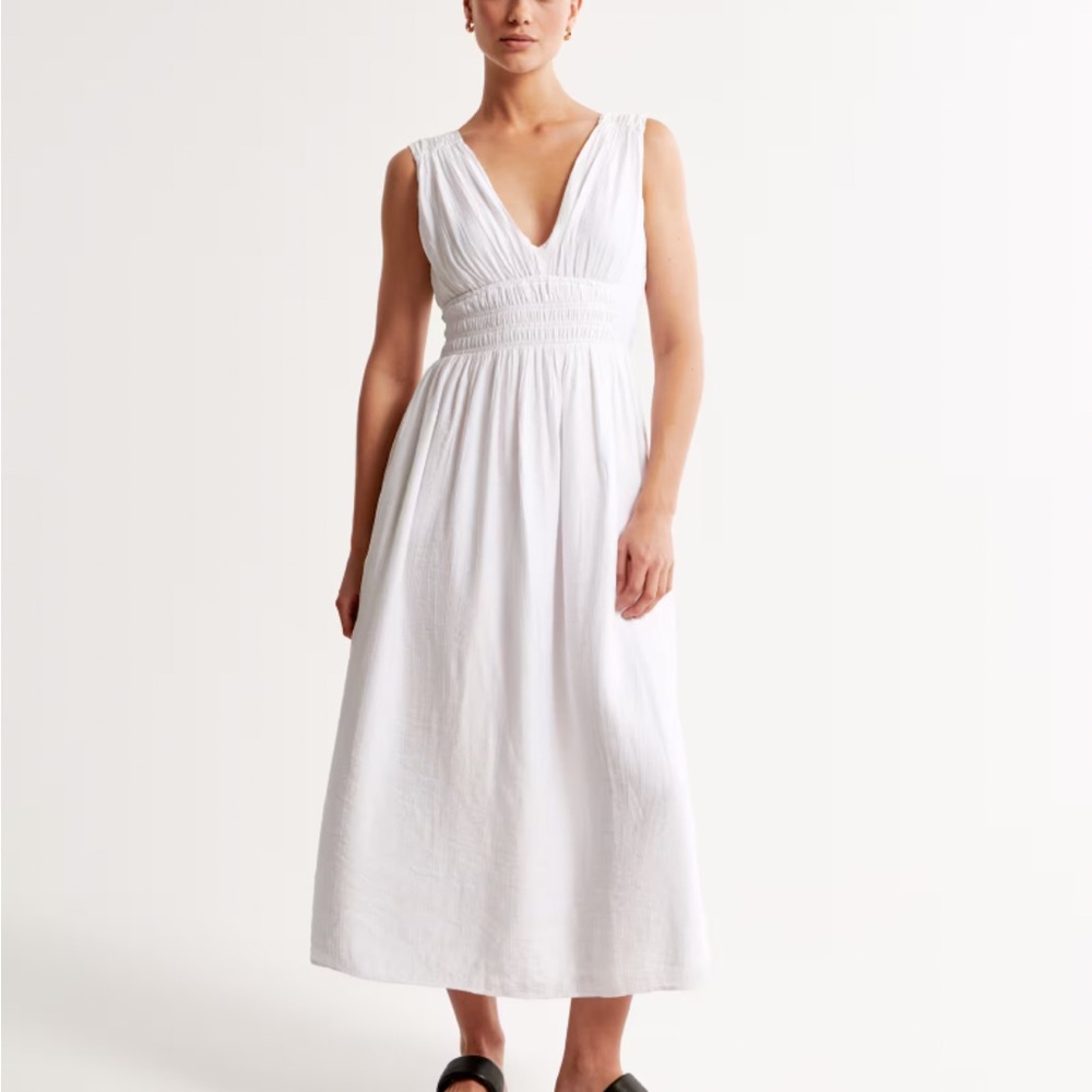 NWT Abercrombie & Fitch White Midi Dress